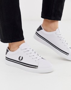 Кожаные кроссовки со светоотражающей отделкой Fred Perry Lottie-Белый