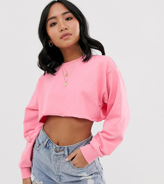 Розовый укороченный свитшот ASOS DESIGN Petite