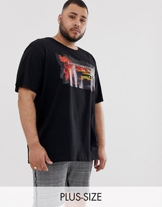 Черная oversize-футболка с принтом автомобиля Good For Nothing-Черный