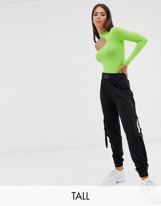 Черные брюки карго с ремнем Missguided Tall-Черный