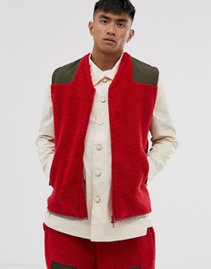 Красный флисовый жилет M.C.Overalls