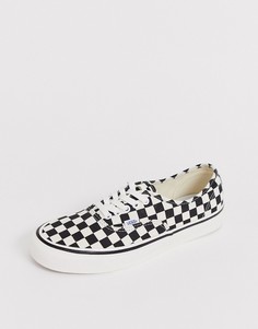 Черные кеды с принтом в шахматную клетку Vans Anaheim Authentic 44 DX-Черный