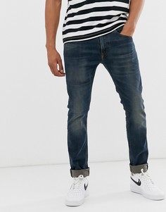 Зеленые стретчевые джинсы слим Diesel Thommer 084AU-Синий