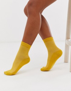 Однотонные носки ASOS DESIGN-Желтый