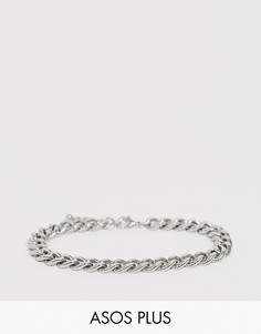 Серебристый браслет-цепочка ASOS DESIGN-Серебряный