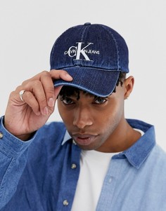 Джинсовая бейсболка с логотипом Calvin Klein Jeans-Синий