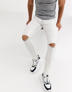 Белые супероблегающие джинсы Cheap Monday-Белый