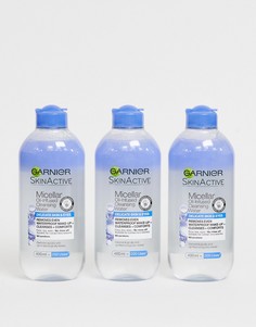 Мицеллярная вода с добавлением масел для чувствительной кожи (3 шт.) Garnier - СКИДКА 33%-Бесцветный