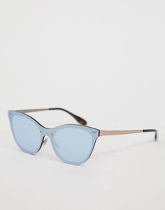 Синие солнцезащитные очки \кошачий глаз\" Ray Ban-Синий