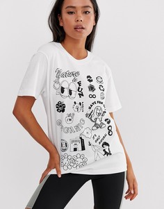 Футболка из органического хлопка с принтом New Girl Order-Белый