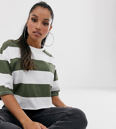 Oversize-футболка в полоску ASOS DESIGN Petite-Мульти