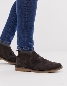 Серые замшевые дезерты River Island-Серый