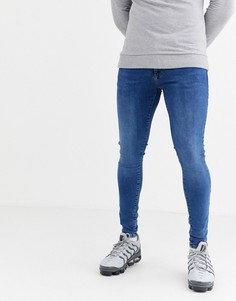 Обтягивающие джинсы River Island-Синий