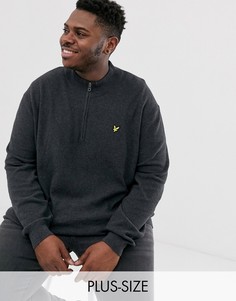 Темно-серый джемпер с молнией на вороте Lyle & Scott
