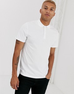 Белое трикотажное поло ASOS DESIGN-Белый