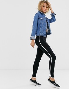 Леггинсы с контрастным кантом ASOS DESIGN-Черный