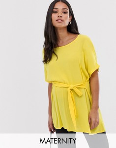 Блузка с завязкой Mamalicious-Желтый Mama.Licious