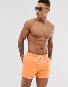 Короткие оранжевые шорты для плавания ASOS DESIGN-Синий