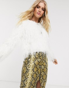 Укороченный джемпер ASOS DESIGN-Белый
