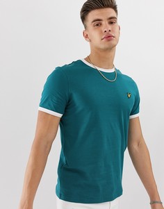 Сине-зеленая футболка с логотипом Lyle & Scott-Зеленый
