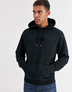Черный худи свободного кроя с вышитым логотипом Levis Levis®