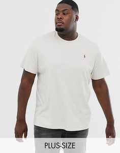 Бежевая футболка с логотипом Polo Ralph Lauren Big & Tall-Бежевый