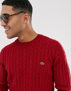 Джемпер с круглым вырезом Lacoste-Красный