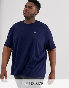 Темно-синяя футболка с логотипом Lyle & Scott-Темно-синий