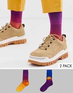 Набор из 2 пар носков до щиколотки с узором ASOS DESIGN Desert - Скидка-Мульти