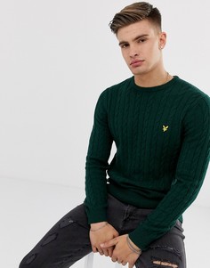 Зеленый джемпер из смесовой шерстяной пряжи Lyle & Scott