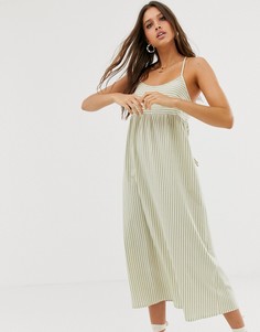 Свободный сарафан миди в полоску ASOS DESIGN-Мульти