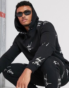 Худи от комплекта черного цвета с принтом \Dark future\" ASOS DESIGN-Черный