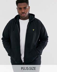Худи от комплекта черного цвета на молнии с логотипом Lyle & Scott-Черный
