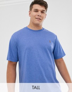 Синяя футболка с логотипом Polo Ralph Lauren Big & Tall-Синий