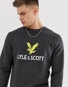 Темно-серый свитшот с логотипом Lyle & Scott