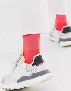 Неоново-коралловые спортивные носки ASOS DESIGN-Розовый
