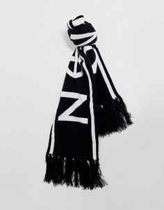 Черный трикотажный шарф с логотипом Religion