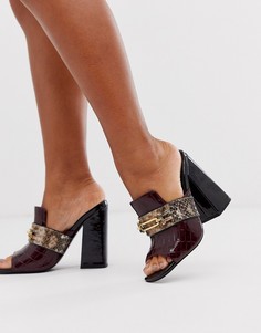 Босоножки на каблуке ASOS DESIGN Nearby-Мульти