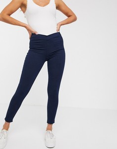 Джинсы скинни Free People Easy Goes It-Темно-синий