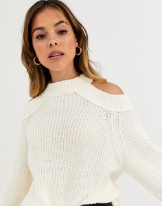 Джемпер с высоким воротом Free People Half Moon-Белый