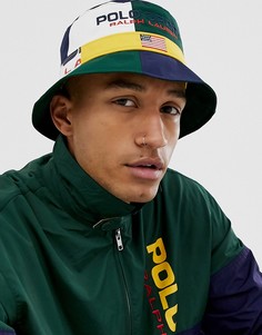 Темно-синяя/зеленая панама с логотипом Polo Ralph Lauren sport capsule performance-Темно-синий