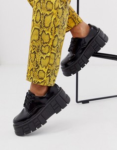 Черные туфли на массивной плоской подошве ASOS DESIGN Middle-Черный