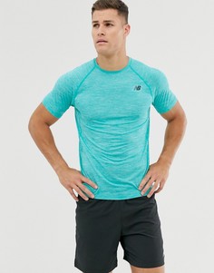 Сине-зеленая футболка New Balance-Синий