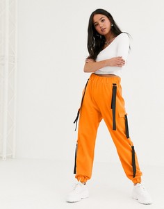 Джоггеры карго с ремешками ASOS DESIGN-Оранжевый