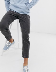 Черные выбеленные классические джинсы ASOS DESIGN-Черный