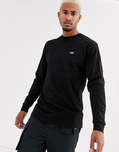 Черный лонгслив с логотипом Vans