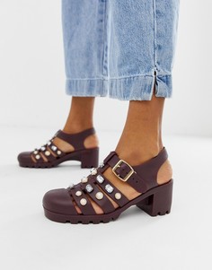 Декорированные сандалии на каблуке из гибкого пластика ASOS DESIGN Fascinate-Красный