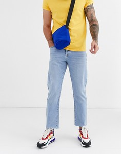 Выбеленные джинсы в винтажном стиле Topman-Синий