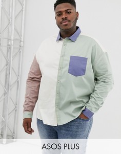 Oversize-рубашка в стиле 90-х ASOS DESIGN Plus-Мульти