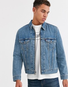 Джинсовая куртка с эффектом кислотной стирки Levis type 3-Черный Levis®